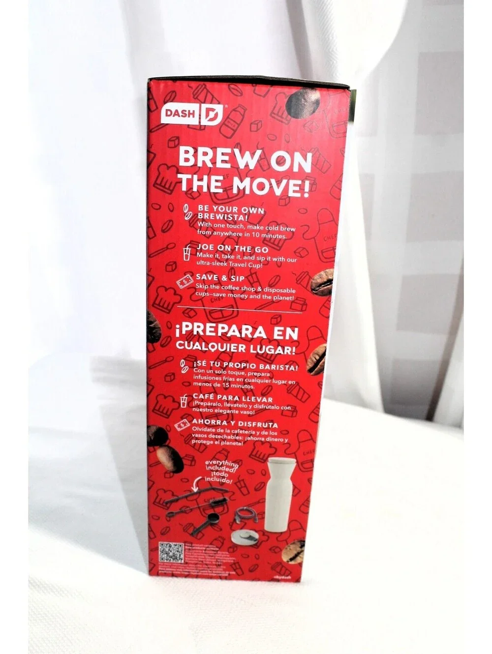 Dash Brew2Go Portable Cold Brew System 1.5 Cup Rechargeable NIB